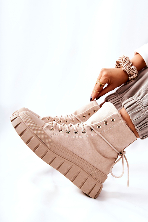 Izolované tenisky na platforme Beige Marlow