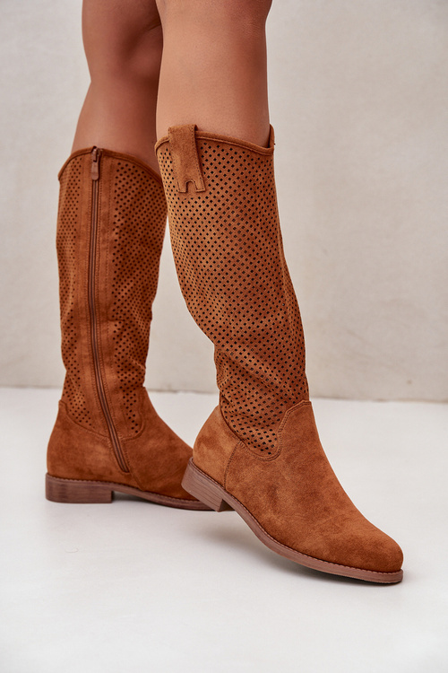 Dámské Ažurové Kozačky Camel S.Barski HY42-139