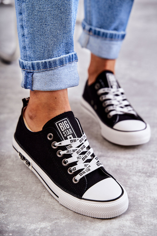 Dámské Materiál Sneakers Big Star KK274102 Černá