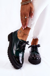 Lakované šněrovací boty Laura Messi 2441 Zelene