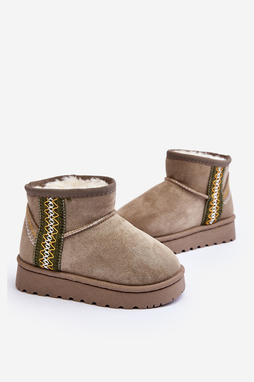 Dětské zateplené sněhule Zelené Leonora