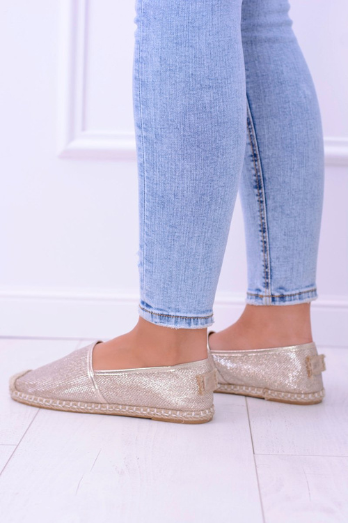 Trblietky espadrilles lu boo zlaté