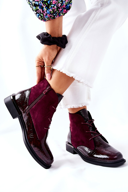 Semišové topánky izolované Sergio Leone BT401 Burgundsko