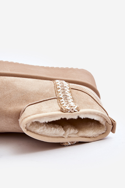 Bežové vzorované snehule na platforme Udra