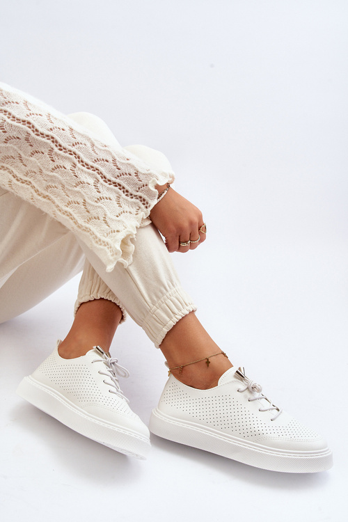 Biela dámska výrezová teniska Unassemia