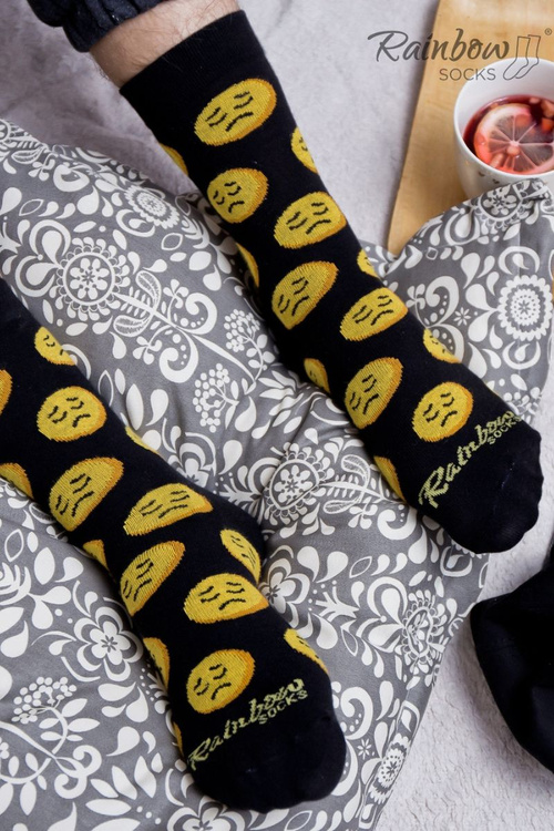 Duhové Ponožky Emotikony Smiley Sadness Brainy 3 Páry