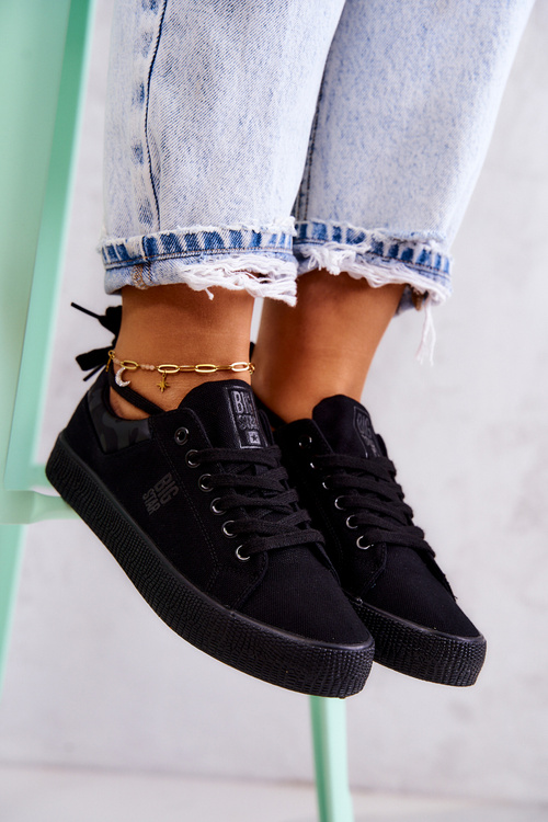 Dámske nízke tenisky Veľká hviezda JJ274563 čierna