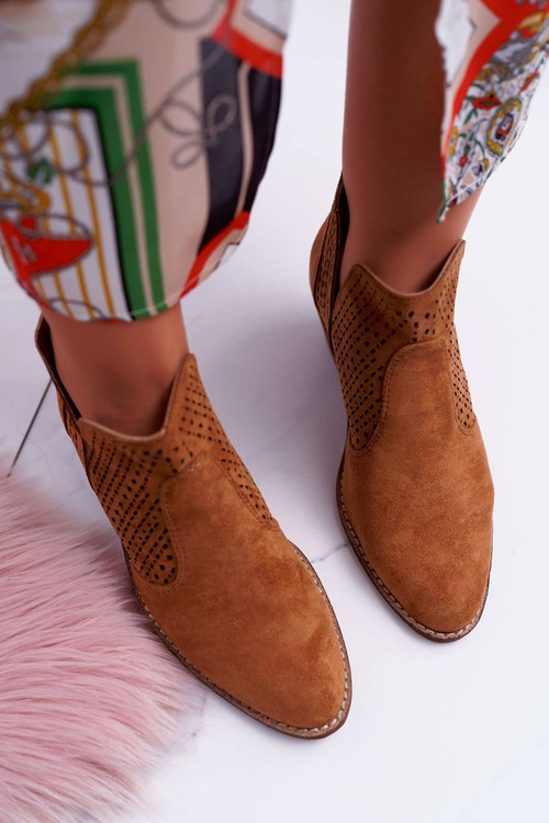 Dámské Kotníkové Jarní Cowgirl Camel Matty