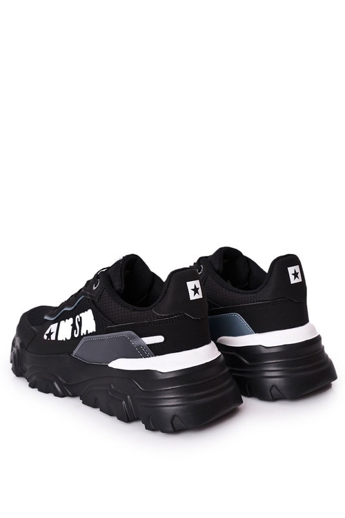 Pánské Sportovní Obuv Memory Foam Big Star HH174209 Černé-Modré