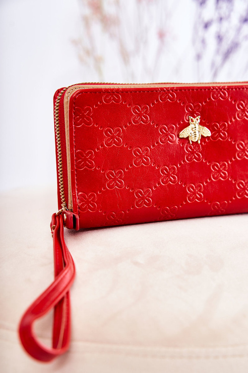 Dámská velká peněženka s ornamentem červene Fabio