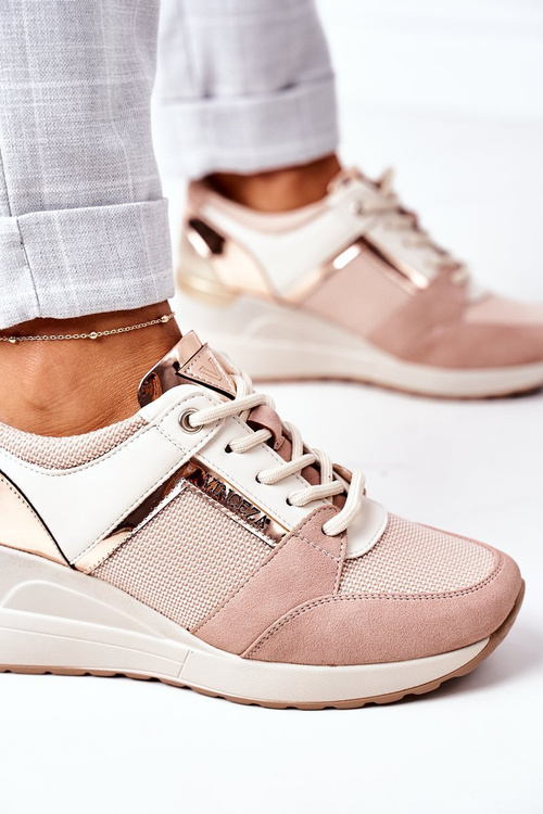 Klínové Tenisky Sneakers Vinceza 10606 Růžové