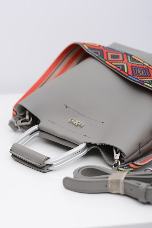 Damska Szara Torba Worek Nobo z Mini Torebką