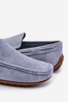 Mužské modré semišové slip-on mokasíny Rayan
