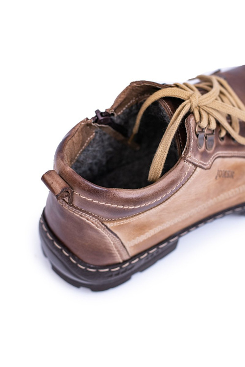 Pánske kožené topánky izolované hnedé topánky felgado