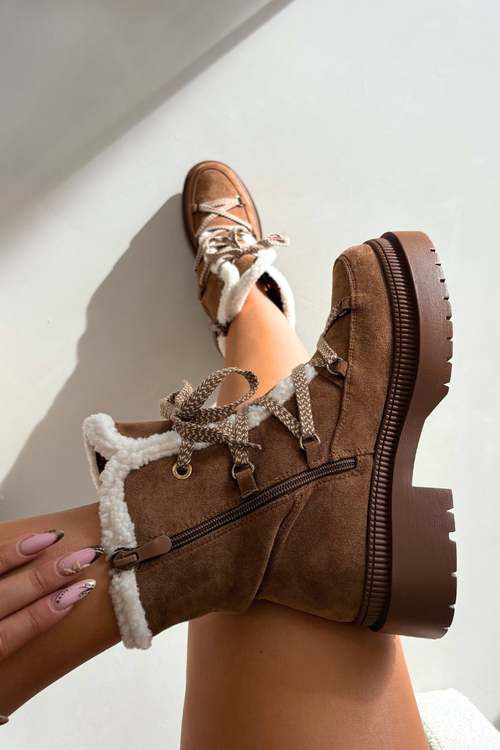 Dámske snehule s kožušinou Camel Irmara