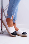 Dámské Espadrilky Bílé Flaty