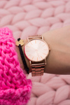 Stylish Copper Women Watch with Bracelet