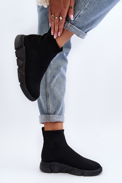 Dámské sportovní boty se skarpetou Černé Zirila