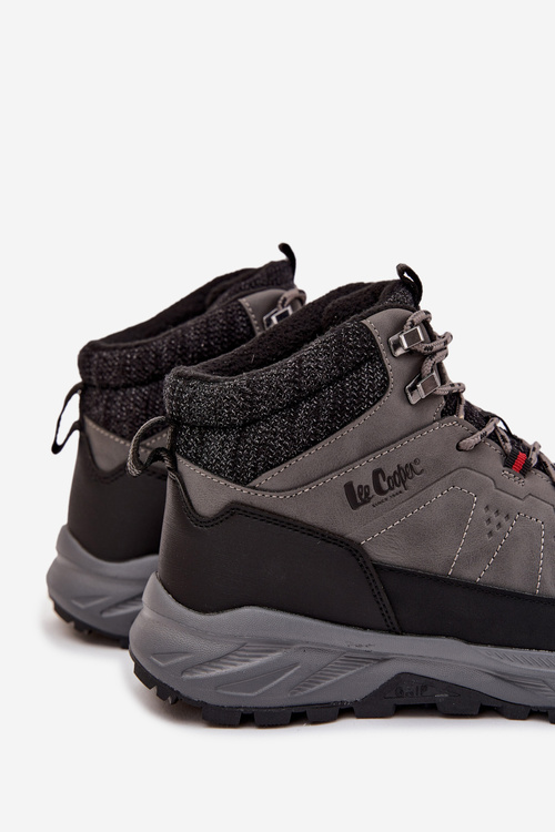 Pánske trekové topánky s izoláciou Lee Cooper LCJ-25-01-3722M sivé