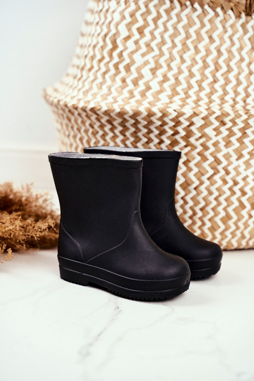 Detský gumový galoshes čierna klasická uspávanka