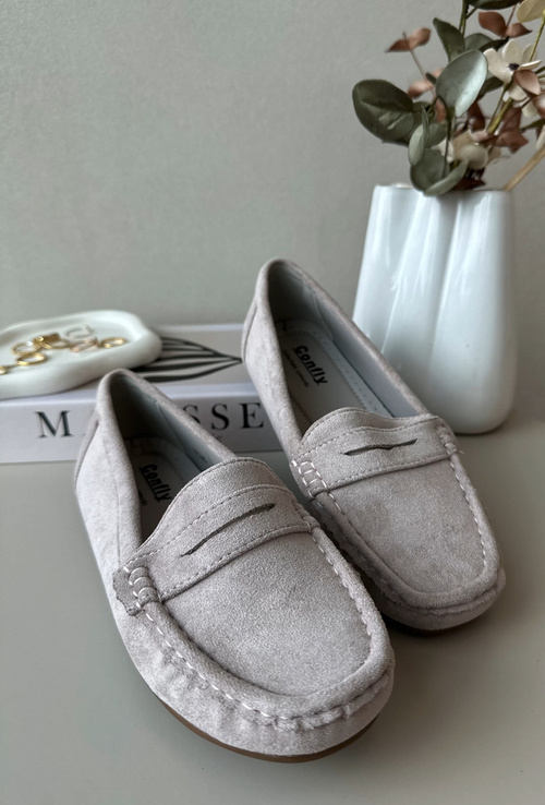 Dámske zamatové mokasíny fialové Lenvie