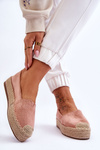Espadrilles na platforme Straw Pink Highway Platform