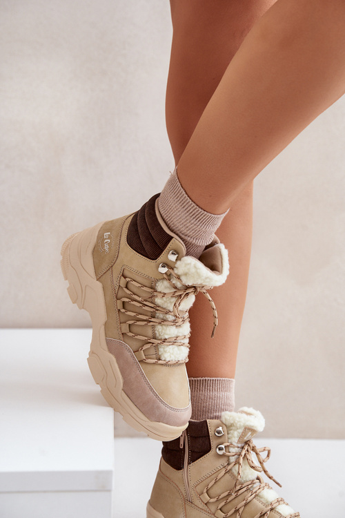 Zateplené dámské kotníkové boty Béžové Lee Cooper LCJ-24-03-3059L