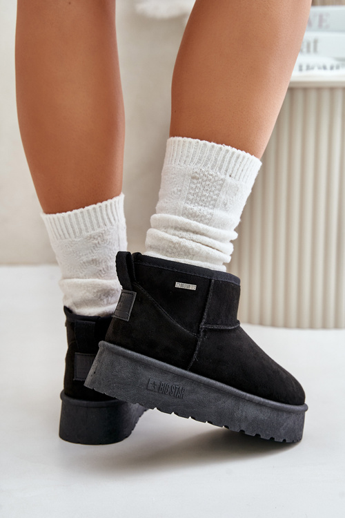 Nízke Snehové Topánky Na Platforme Big Star OO274A099 Čierne