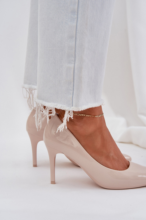 Lakované Lodičky Se Špičatými Nosy Béžové Laniffia