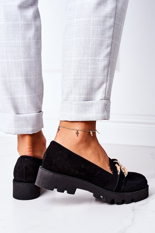 Lewski topánky 3040 Shamets Black Moccasins