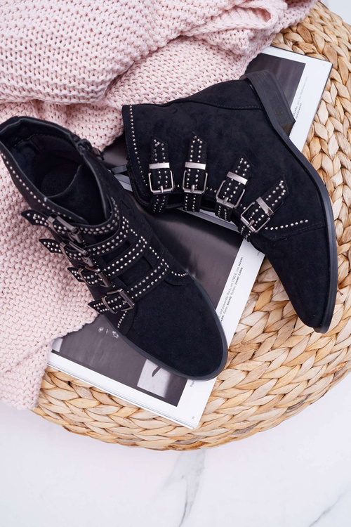 Ženské semišové topánky Niče Black Berugio