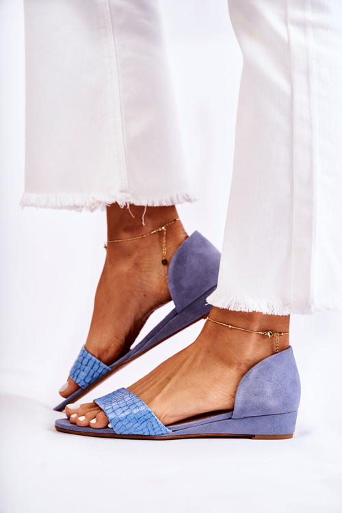 Kožené Sandály Maciejka 1971-61 Modrá