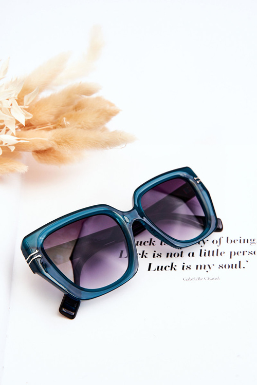 Klasické dámske slnečné okuliare V110061 zelené a čierne