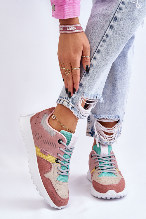 Dámske tenisky Veľká hviezda LL274422 Pink and Béžová