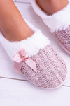 Pink Dámske papuče patričky s kožušinou Dezi