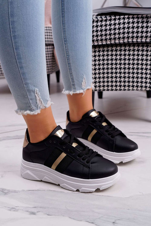 Dámská Sportovní Obuv se silnou Podrážkou černé Marche