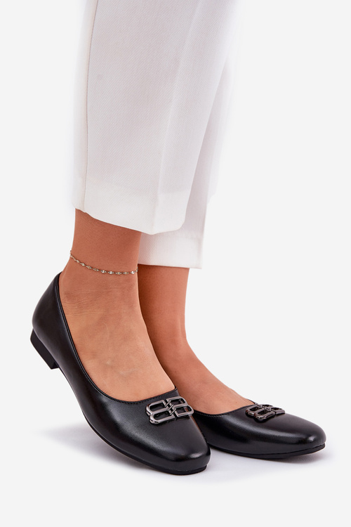 Elegantné Dámske Baletky S Ozdobou Vinceza 62206 Čierne