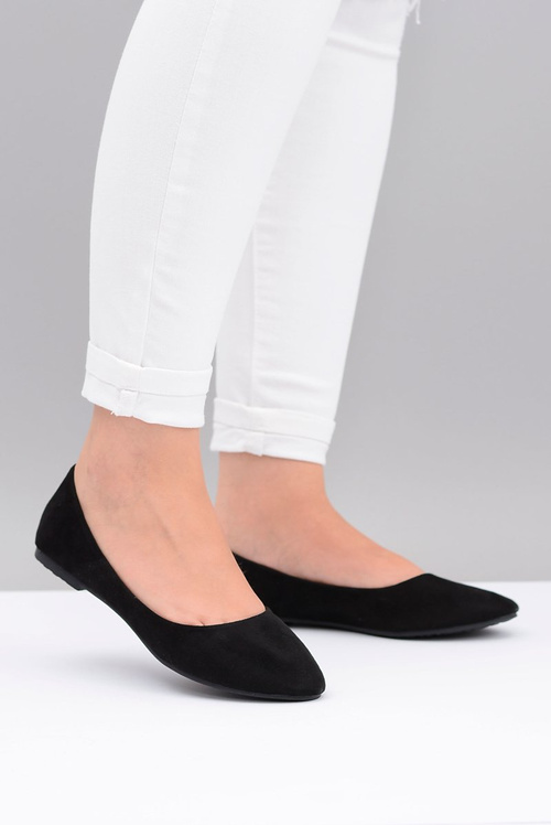 Černá ženské semišové boty Baletní Buenos