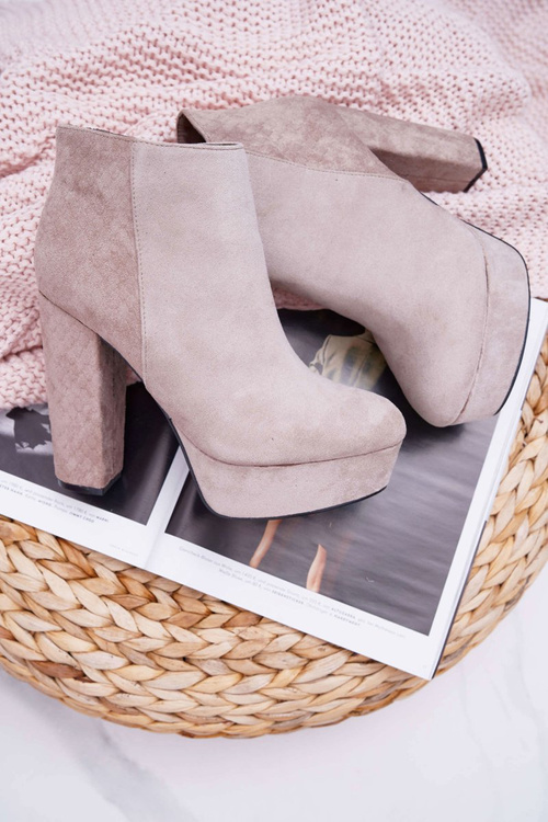 Ženské topánky na stĺpovej platforme Beige Celinne