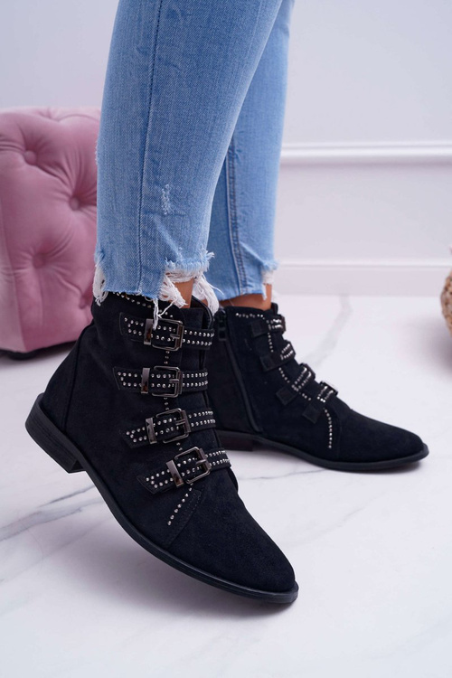 Ženské semišové topánky Niče Black Berugio