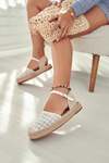 Ženské espadrilly pre Buckle White Charlene