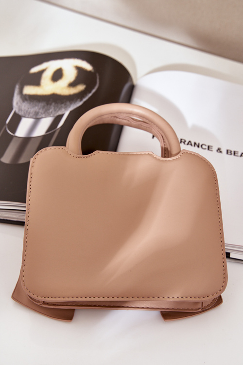 Malá Taška S Mašlí Tmavě Béžová Nesehe