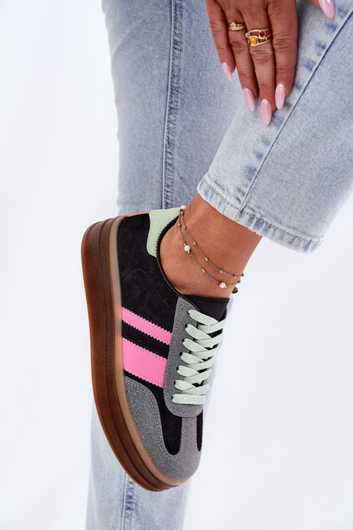 Nízke Sneakers Na Platforme Čierne Ovivene