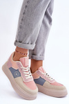 Dámske športové topánky Big Star MM274233 Pink-Beige
