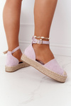 Espadrilky Na Slaměné Platformě Fialové Bali