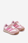 Dětské sneakersy sportovní boty na suchý zip růžové Viona
