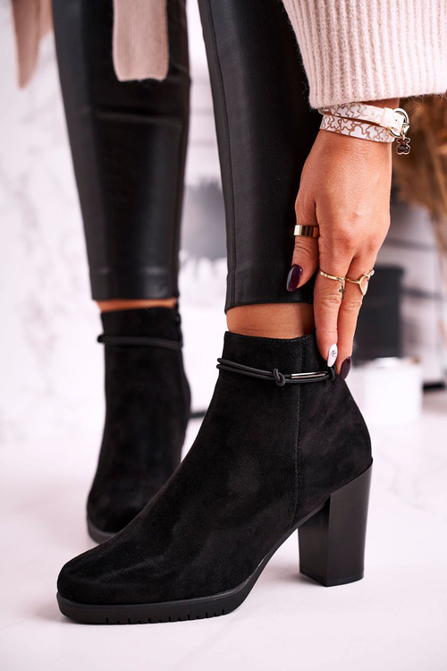 Dámské Kotníkové Boty Sergio Leone Semišově černě BT306