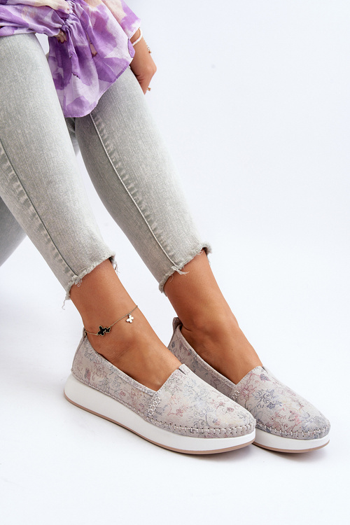 Dámske kožené espadrily na platforme viacfarebné Chorisa