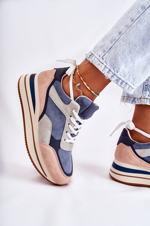 Dámské semišové sportovní boty Modrošedá Elisse