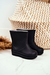 Detský gumový galoshes čierna klasická uspávanka